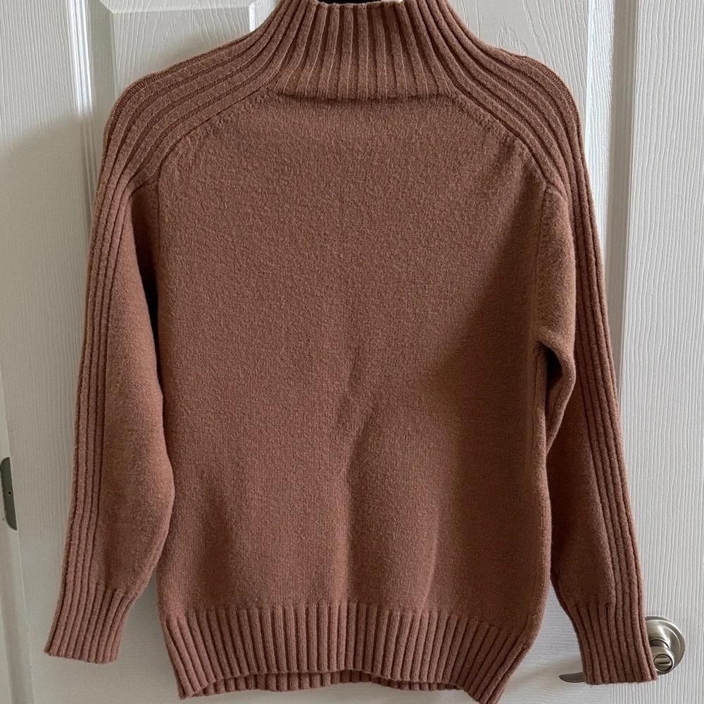 SHEIN Warm Brown Turtleneck Sweater - Picture 2 of 6